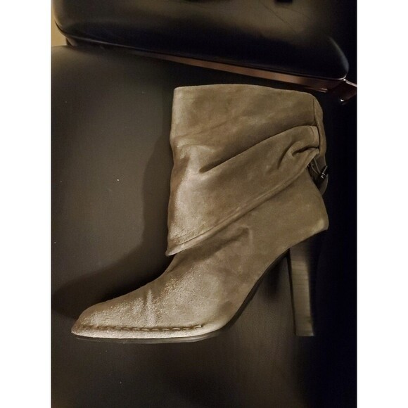 Hot In Hollywood Slouch Boots High Heel Grey Suede Slouchy Womens Size 8 M shoes - Picture 11 of 16
